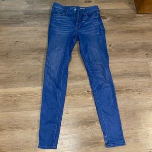 AE Super Stretch Bright Blue Skinny Jeans Stretch